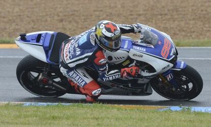 Jorge Lorenzo during Sunday&#039;s MotoGP in Le Mans.