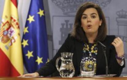 La vicepresidenta del Gobierno, Soraya Sáenz de Santamaría.