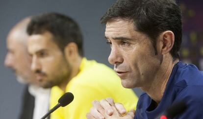 Marcelino, en la rueda de prensa previa al duelo europeo.