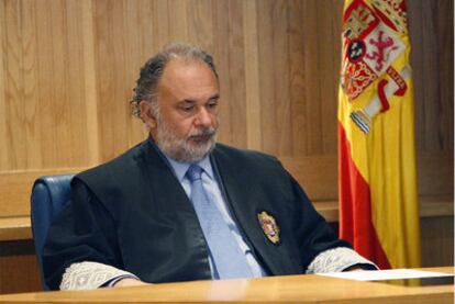 El magistrado Julio de Diego, en un juicio en la Audiencia Nacional.
