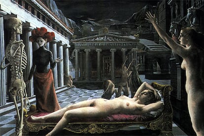 &#39;La Venus dormida&#39; (1944), del pintor surrealista belga Paul Delvaux.