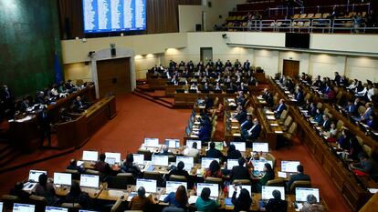 La Cámara de Diputados de Chile durante una sesión, en agosto de 2023.