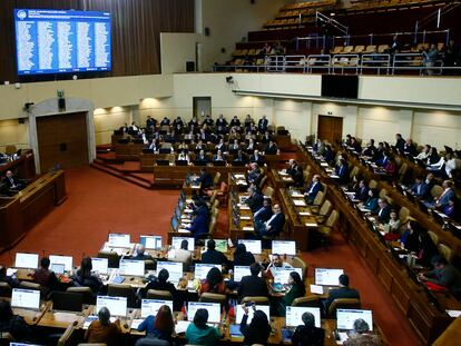 La Cámara de Diputados de Chile durante una sesión, en agosto de 2023.