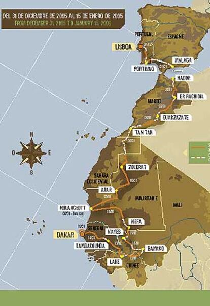 Recorrido del 'Dakar 2006'.