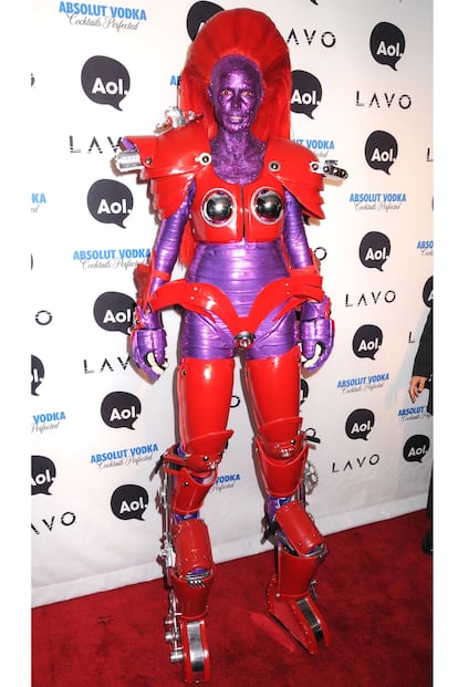 Inolvidable el disfraz de Transformer de Heidi Klum en 2010.