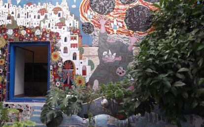 Patio del espacio cultural La Casa Azul, en el barrio de San Agustín de Córdoba.