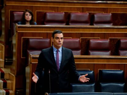 Pedro Sánchez aquest dimecres al Congrés. 