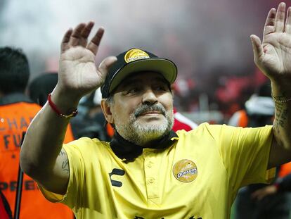 Maradona, tras un juego de Dorados.