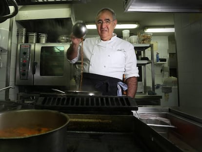 El chef Abraham Garcia, en el restaurante Viridiana, en Madrid.