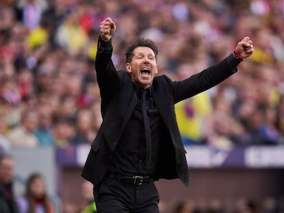 Simeone, durante el Atlético-Las Palmas (5-0) disputado el pasado domingo en el Metropolitano.