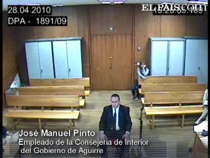Declaración de José Manuel Pinto, empleado público de la consejería de Granados