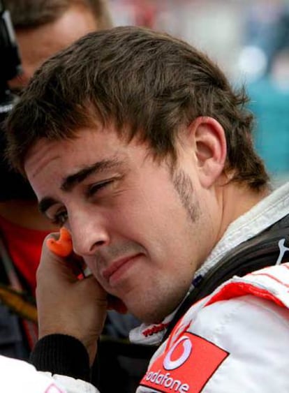 Fernando Alonso, al término de la carrera.