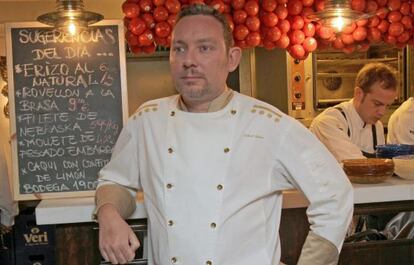 El cocinero Albert Adrià, durante la presentación hoy de su libro 'Tapas: la cocina del Tickets'.