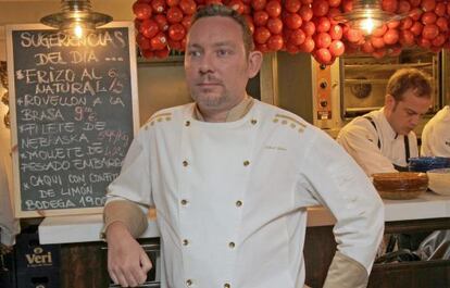 El cocinero Albert Adri&agrave;, durante la presentaci&oacute;n hoy de su libro &#039;Tapas: la cocina del Tickets&#039;. 