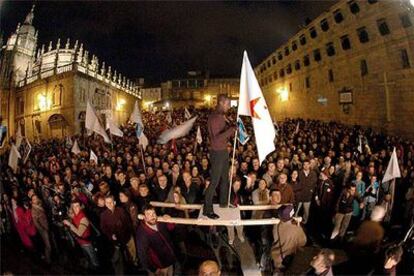 Manifestación de la plataforma Nunca Máis en Santiago de Compostela.