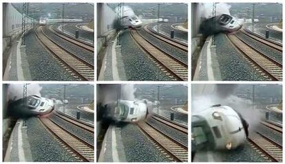 Combo del accidente del tren Alvia.