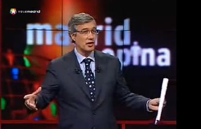 Ernesto Sáenz de Buruaga, durante su etapa en el programa 'Madrid opina', emitido en Telemadrid