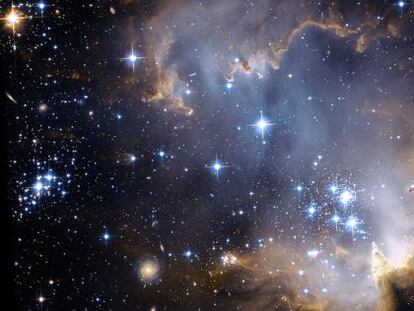 Cúmul estel·lar NGC 602 captat pel telescopi espacial Hubble.