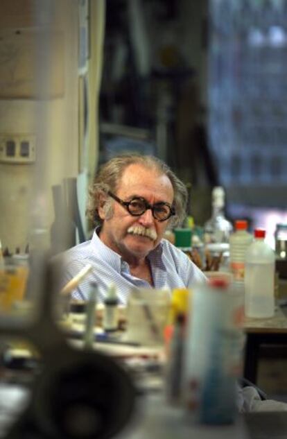 Jorge Ballester, en su estudio, fotografiado hace dos años.