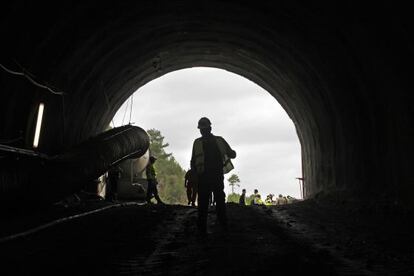 Vista exterior del nuevo t&uacute;nel de extracci&oacute;n.