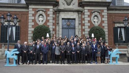 Els premiats i convidats dels Premis Ondas aquest dijous al Palauet Albéniz, a Barcelona.