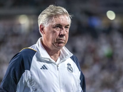 Carlo Ancelotti, en pretemporada contra la Juventus.