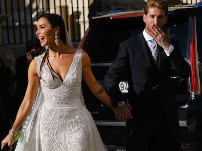 Sergio Ramos y Pilar Rubio, el 15 de junio tras contraer matrimonio en Sevilla.