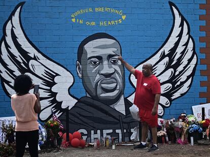 Grafiti en homenaje a George Floyd, en Third Ward, el barrio en el que vivió en Houston (Texas), el pasado miércoles.