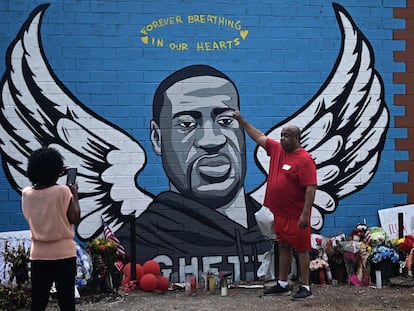 Grafiti en homenaje a George Floyd, en Third Ward, el barrio en el que vivió en Houston (Texas), el pasado miércoles.