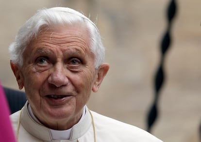 El Papa, a su llegada a la catedral de Erfrut, al este de Alemania.