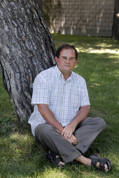 José Carlos Rodríguez Soto, en el jardín de la sede de la orden comboniana en Madrid.