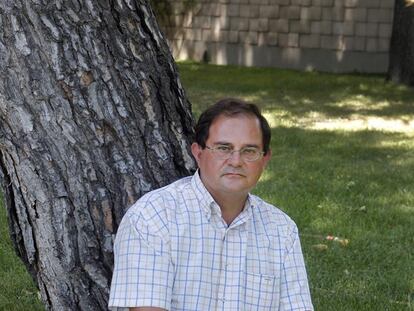 José Carlos Rodríguez Soto, en el jardín de la sede de la orden comboniana en Madrid.