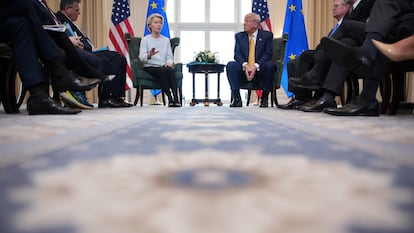 Trump y Von der Leyen, este domingo en Turnberry (Escocia).