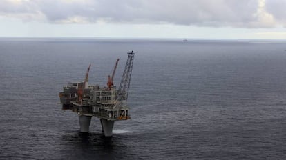 Una plataforma de la petrolera estatal noruega Statoil en el mar del Norte. 