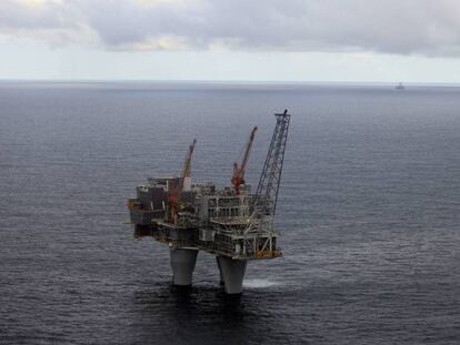 Una plataforma de la petrolera estatal noruega Statoil en el mar del Norte. 