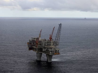 Una plataforma de la petrolera estatal noruega Statoil en el mar del Norte. 