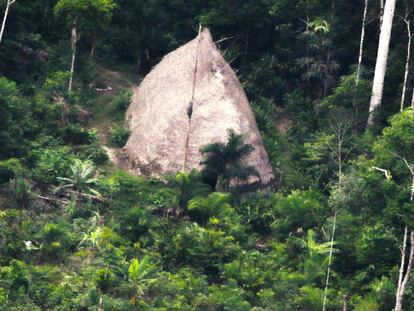 Residência indígena fotografada em 2017 no Amazonas.