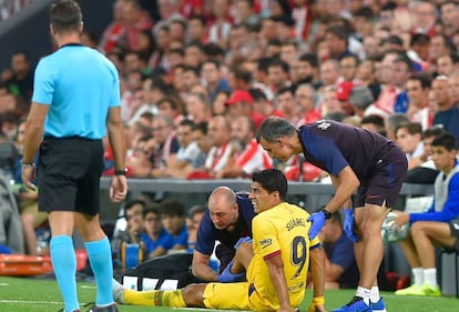 Luis Suárez, en San Mamés. 