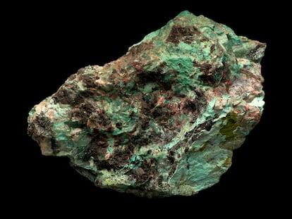 A copper mine ore nugget. cobre mineral