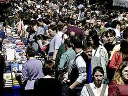 El ambiente en la Rambla a mediodía de ayer era espectacular.