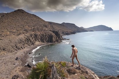 The beach of Los Toros, near Isleta del Moro, in Cabo de Gata natural park (Almería).
