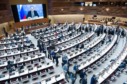 Los diplomáticos abandonan la sesión del Consejo de Derechos Humanos durante el discurso de Serguéi Lavrov