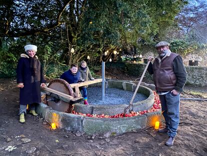 La familia Strawbridge, con los hijos Arthur y Dorothy en el centro de la foto.