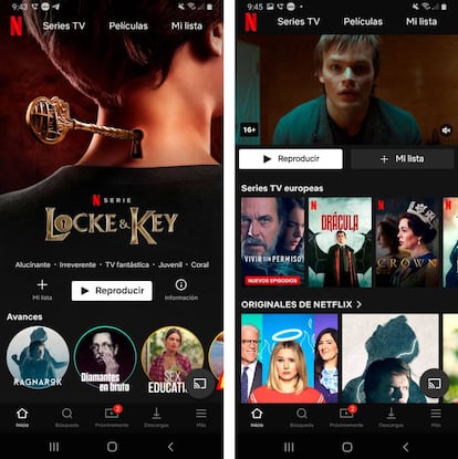 Netflix para Android.