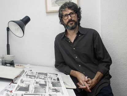 Pablo Auladell en su estudio de trabajo de Alicante este jueves.