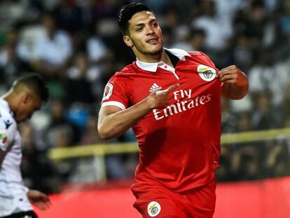 Jiménez celebra su gol