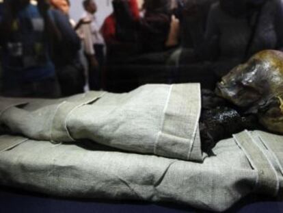 Una de las momias que se exponen en el Museo Egipcio