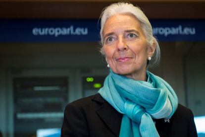 La directora gerente del FMI, en Bruselas.