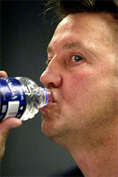 Louis van Gaal, durante el partido contra el Valencia.