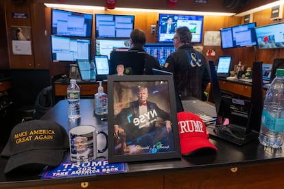 Una fotografa de Donald Trump en la Bolsa de Nueva York el 18 de diciembre. 